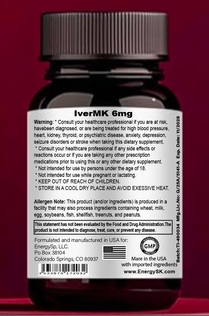 IverMK 6 mg 100 Tablets