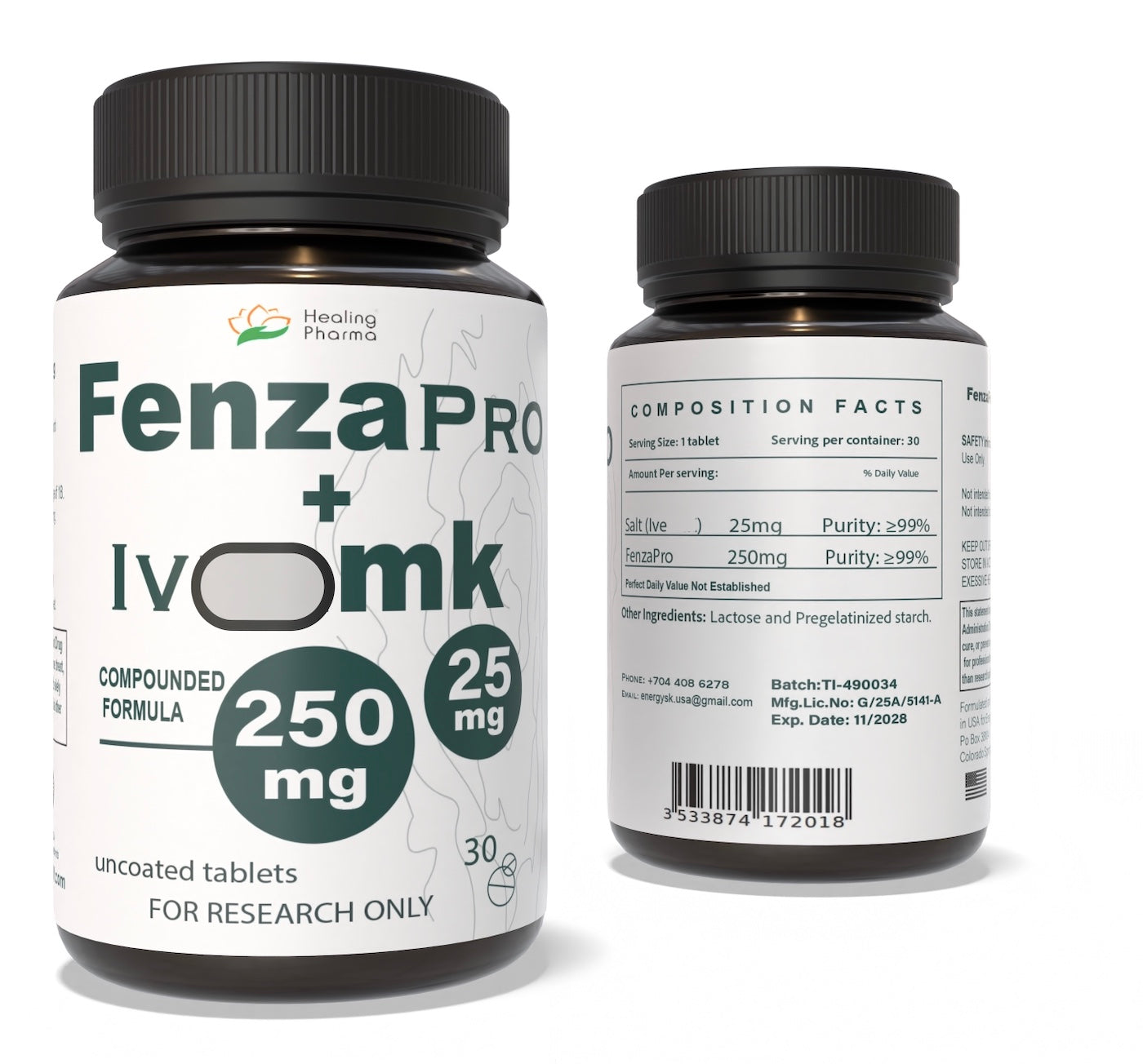 IveLife25 + FenzaPro250 Intestinal & gut health support