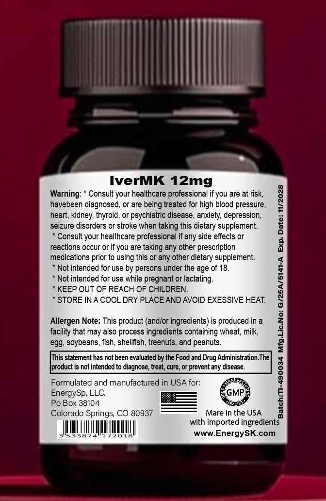 IverMK 12 mg 100 Tablets